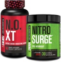 Jacked Factory Pre Treenout Stack - N.O XT Typpioksidi Booster & NITROSURGE High Energy Pre Treenout -polttoaine