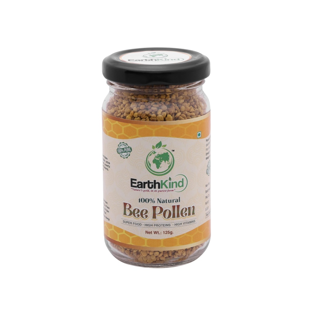 EarthKind Bee Pollen 125g | 100% Natural Superfood | Rich in Protein, Vitamins & Minerals | Boosts Energy, Immunity & Digestion