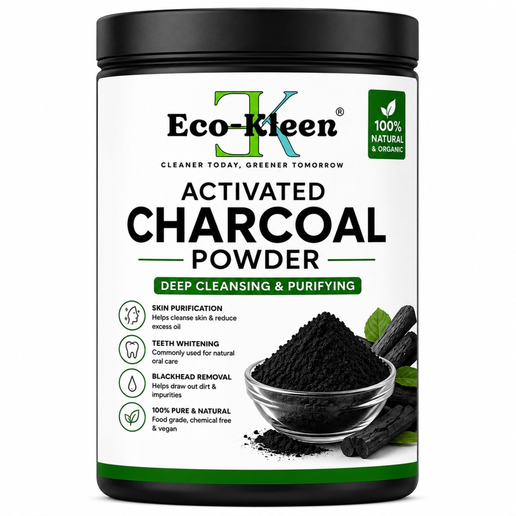 Activated Charcoal Powder 1 Kg | Natural Fine Activated Charcoal for Face Mask, Teeth Whitening, Skin Cleansing & Blackhead Removal | Vegan & Chemical Free