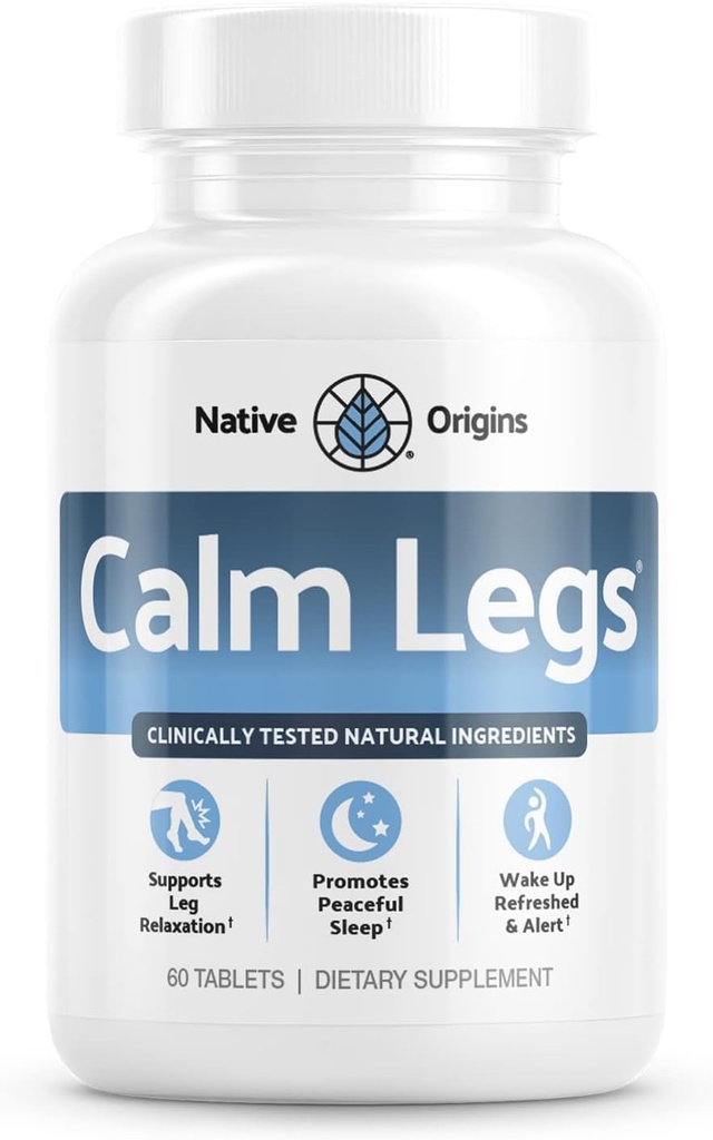Naturligt för Natural Itching, Crawling, Tingling och Agitated Leg med järn, Magnesium och Valerian Root (60 tabletter)