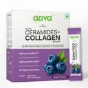OZiva Phyto Ceramides+ Collagen Builder, Blueberry, 30 Sachets