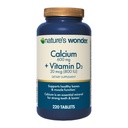 Nature's Wonder Calcium 600 mg with Vitamin D3 20 mcg for Bone Health, 220 Tablets