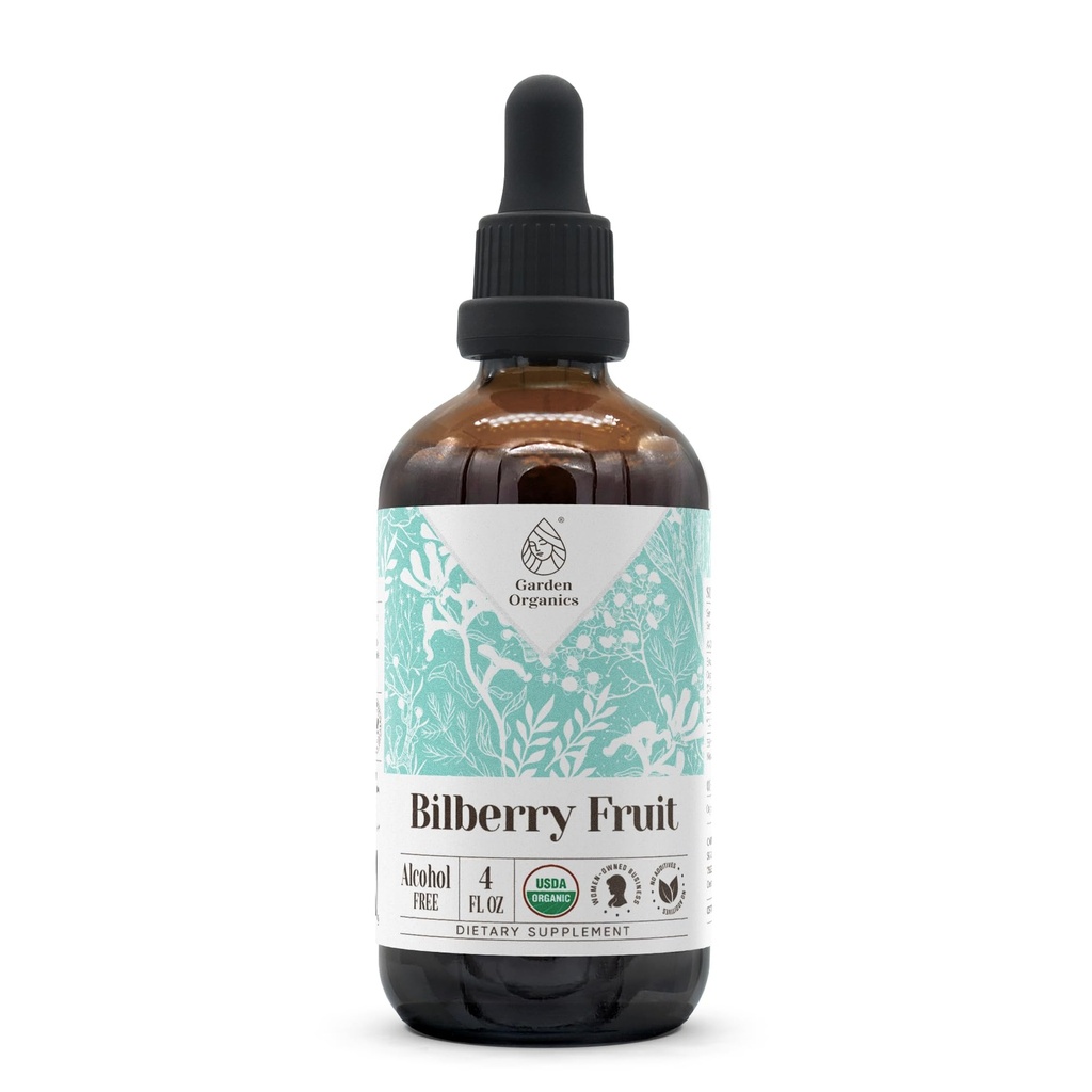 Bilberry Fruit USDA Organic Alcohol-Free Extract | Dietary Supplement, High-Potency Tincture | Made from Bilberry (Vaccinium Myrtillus) Dried Fruit 4 oz