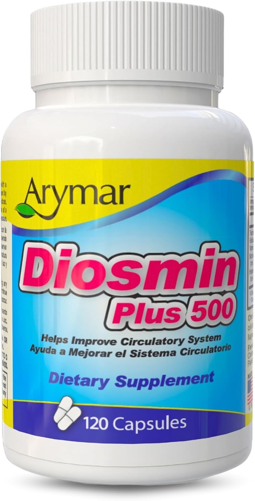 Arymar Diosmin Plus 500 - Circulatory System Support Supplement 500 mg, 120 kapselia