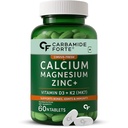 Carbamide Forte Veg Calcium And Vitamin D3 Tablets | Calcium Tablets For Women & Men | Magnesium Zinc Supplement With Vitamin D3 + K2 MK7 To Support Bones Health, Joints & Immunity - 60 Tablets