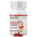 INLIFE Apple Cider Vinegar Capsules, ACV 500mg Supplement, 60 Count