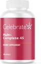 Celebrate Vitamins Multi-Complete, 45mg Iron - Daily Bariatric Multivitamin för Sleeve Gastrectomy och Gastric Bypass Surgery Patients - Essential Vitamins & Minerals (180 kapslar)