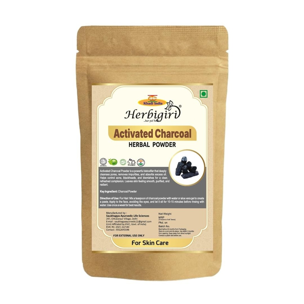 Khadi Activated Charcoal Powder (100 Gms)