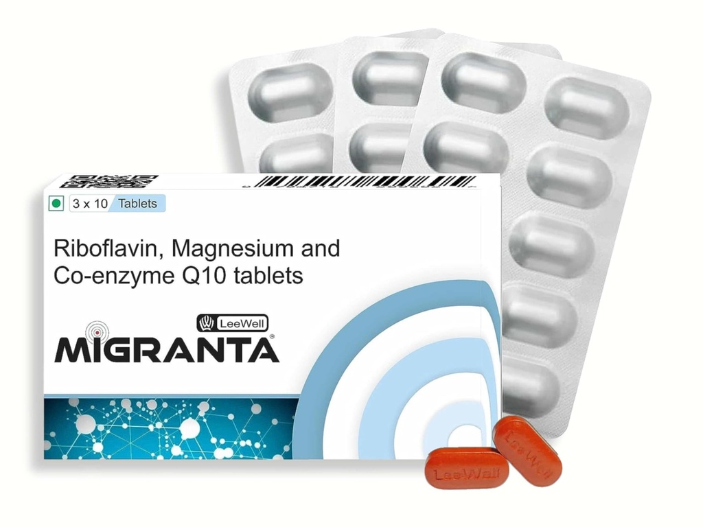Migraine Supplements, 30 Tablets, Leewell Pharma
