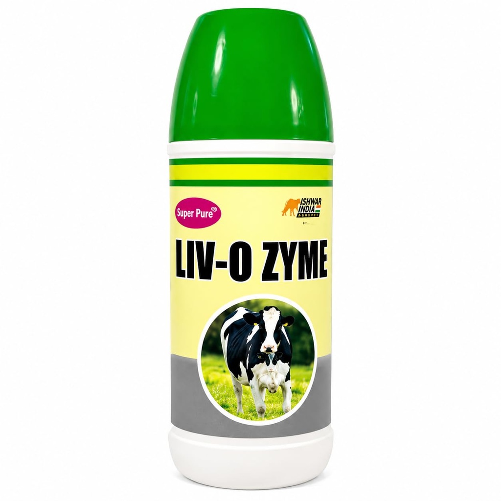 LIV-O Zyme | Liver Tonic & Digestive Supplement for Cows, Buffaloes, Goats & Sheep | Boosts Digestion & Immunity (1LTR)