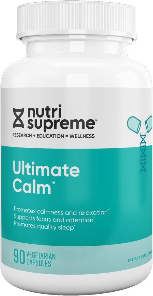 Nutri Supreme Ultimate Calm, podpira miren in sproščen razpoloženje, kakovost spanja, vseh naravnih 90 kapsul