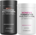 Codeage Daily Multivitamin Bandle: Somen's & Men's Multivitamins, B-Vitimins, Protogens, Food-based Blands, 120 Capsules Per TLS