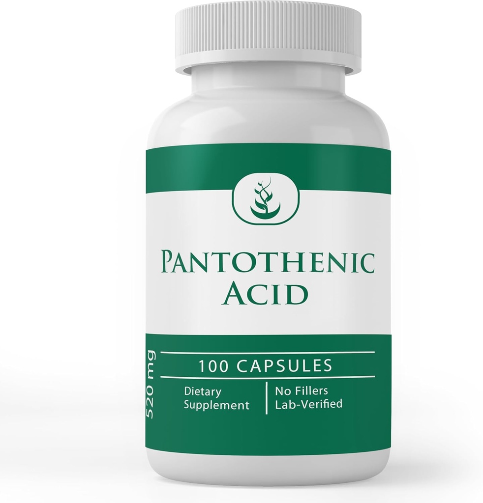 Acid pantonic (100 capsule) Pur, Vitamina B5, Supliment de calciu
