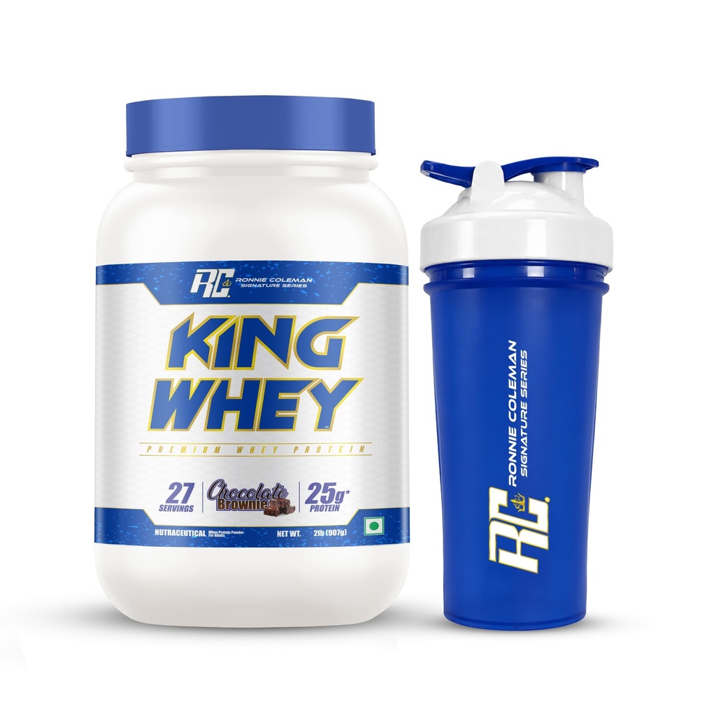 Ronnie Coleman Signature Series King Whey Protein, 907g (2lbs) + Shaker