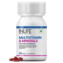 INLIFE Multivitamin & Minerals Supplement, Men Women, 60 Tablets