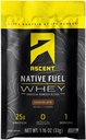 Ascent Native Fuel Whey Protein Powder - Chocolate - 15 Single Serving Packets