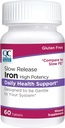 Quality Choice Iron High Potency Slow Release Tablets, 45mg, 60 Tabets Each (Pack of 9)