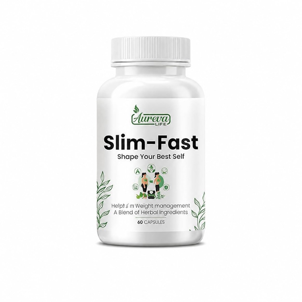 Slim-Fast Weight Management Herbal Supplement, Green Tea Extract & Garcinia Cambogia Capsules, Daily Fitness Support Formula, 60 Capsules, Pack of 2