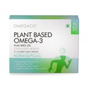 Omegaco Omega-3 Vegetarian Supplement | 30 Capsules | 560 mg Cold-Pressed Flaxseed Oil | Plant-Based ALA for Heart, Brain & Joint Health | Non-GMO, Preservative-Free | Excelgenics