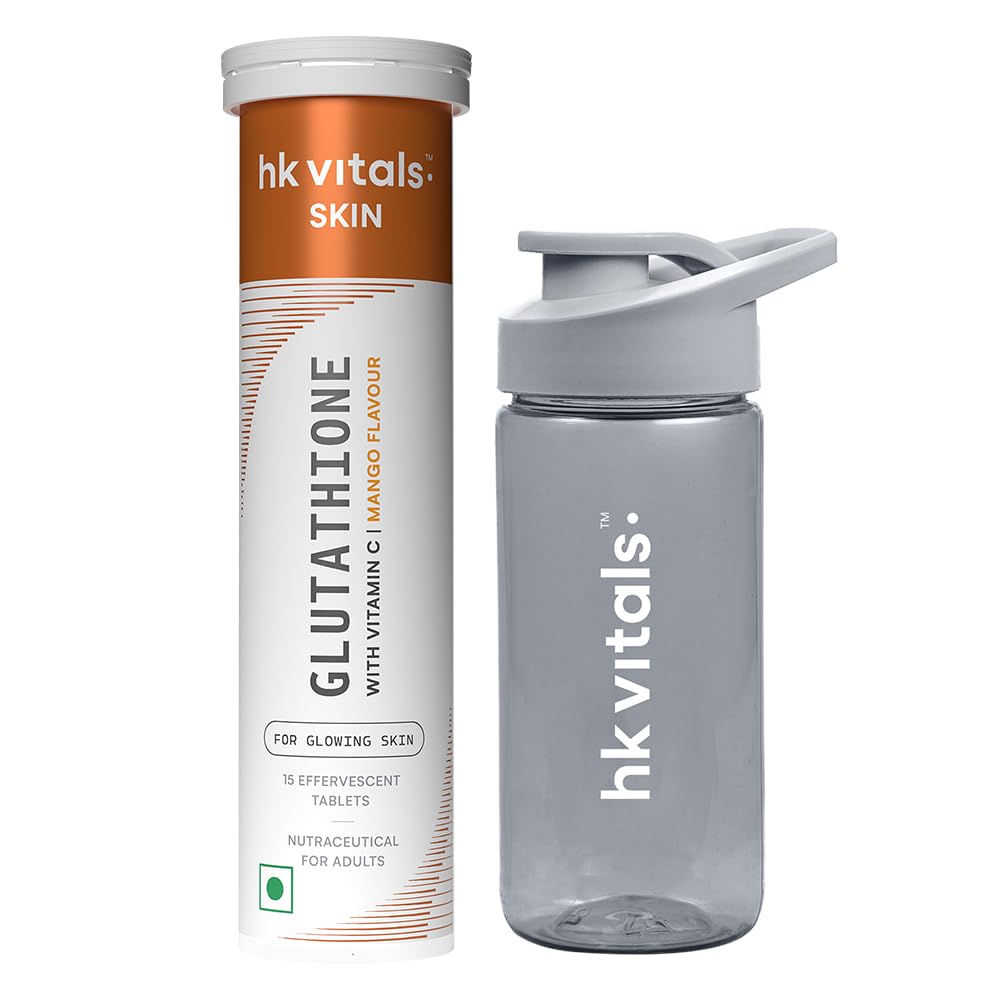 hk vitals Glutathione, Mango, 15 Effervescent Tablets + Sipper