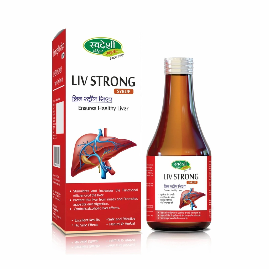 Swadeshi Liv Strong Syrup – Ayurvedic Liver Care Tonic (200ml, Pack of 2)