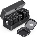 PULIV Daily Pill מארגנת עם 7 השוואות נפרדות גדולות, Portable Pill Box 7 Day for Pocket, Arthritis-ידידותי תרופות מאורגן עם הגנה כפולה עבור ויטמינים גדולים, שמן דגים (שחור)