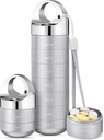 Zannaki Metal Travel Pill Organizer, Portable Waterproof Weekly Pill Box, Large Aluminum Alloy Pill Case Container, BPA Free 7 Day Daily Medicine Organizer Holder for Vitamin, Fish Oil, Supplement