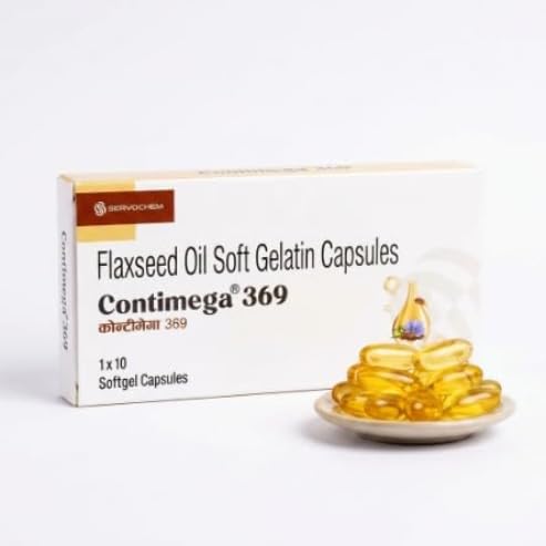 Flaxseed Oil Soft Gelatin Capsules | Omega Fatty Acid Daily Wellness Supplement | Easy to Consume Softgel Capsules | 1x10 Capsules
