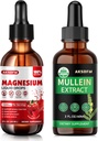 Bundel - Magnesium Glycinate Liquid & Mullein Leaf Extract - Stress Relief Support & Respiratory Support