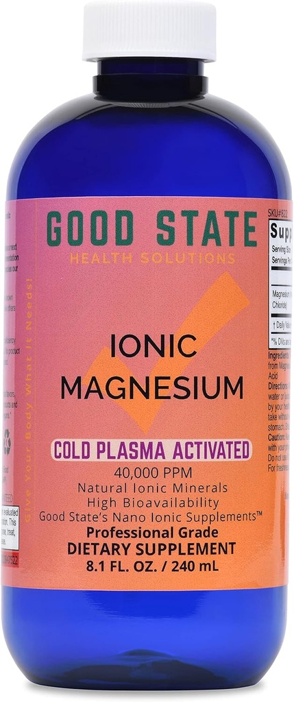 Cold Plasma-Activated Liquid Ionic Magnesium tención 100 mg por Serving TEN 96 Servings