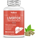 LiverTox - Advanced Liver Detox & Cleanse Formula - Herbal Liver Support with Milk Thistle, Turmeric, Artichoke, Dandelion, Beet & Zinc Helps Liver Function & Digestion | 60 Vegan Capsules