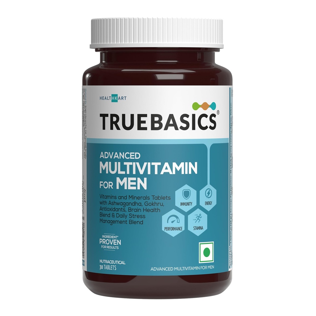 TrueBasics Advanced Multivitamin For Men, 30 Tablets