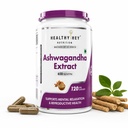 HealthyHey Nutrition Ashwagandha Powder Withania Somnifera | 100% Natural Ashwagandha Capsules - Ashwagandha Rejuvenates Mind & Body-120 Ashwagandha Capsules