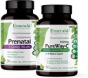 Emerald Labs Bundle with Prenatal 1-Daily Multi (60 Veg Caps) & PureWay-C (90 Veg Caps) - Prenatal Multivitamin dengan Methylated Folate, Iron & More * - Vitamin C Suplemen dengan RanAlpha Lipoic Acid *