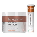 hk vitals Skin Radiance Marine Collagen, 100g + Glutathione Effervescent