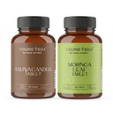 Young Veda Moringa Tablets | Drumstick Leaf Tablets |500 mg Natural Energy Booster|Daily wellness combo Ashwagandha+Moringa (120 Tablet +120 Tablet)