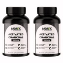 VREEX Activated Charcoal 250 mg – Supports Natural Detox, Helps Reduce Gas & Bloating and Digestive Cleanse- 60 Veg Capsules (Pack of 2)