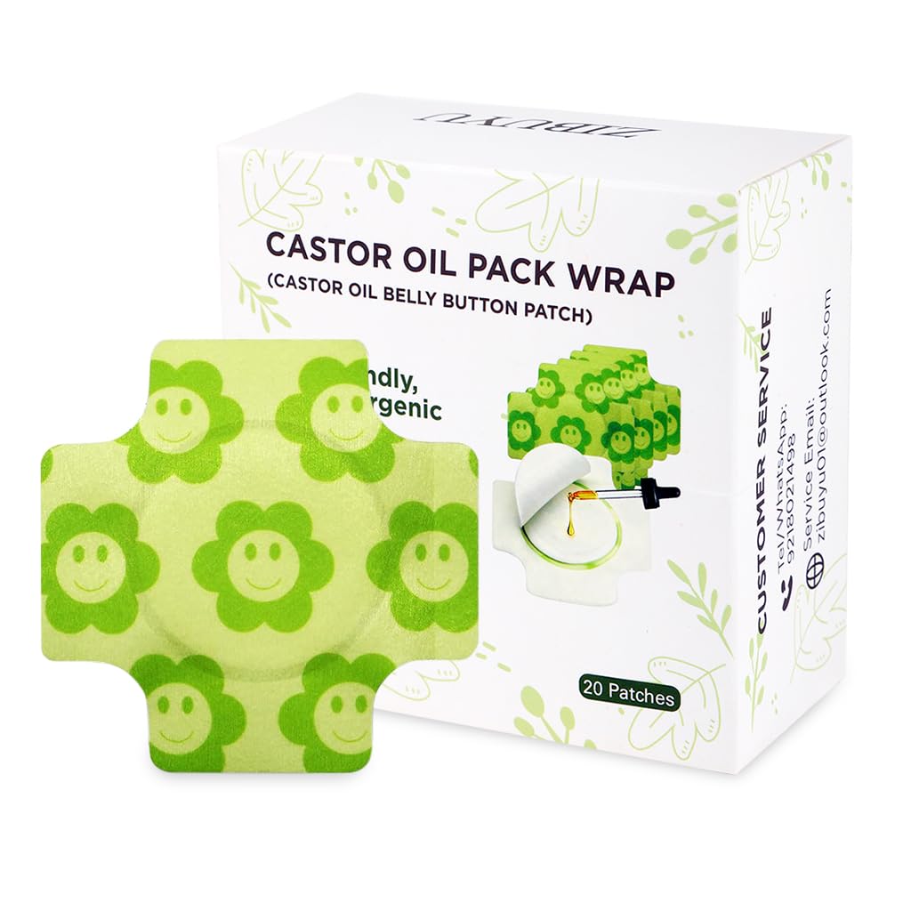 ZIBUYU® 20Pcs Castor Oil Pack Wrap for Belly Button