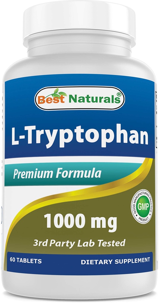 Best Naturals L-Tryptophan 1000 mg 60 Tablets