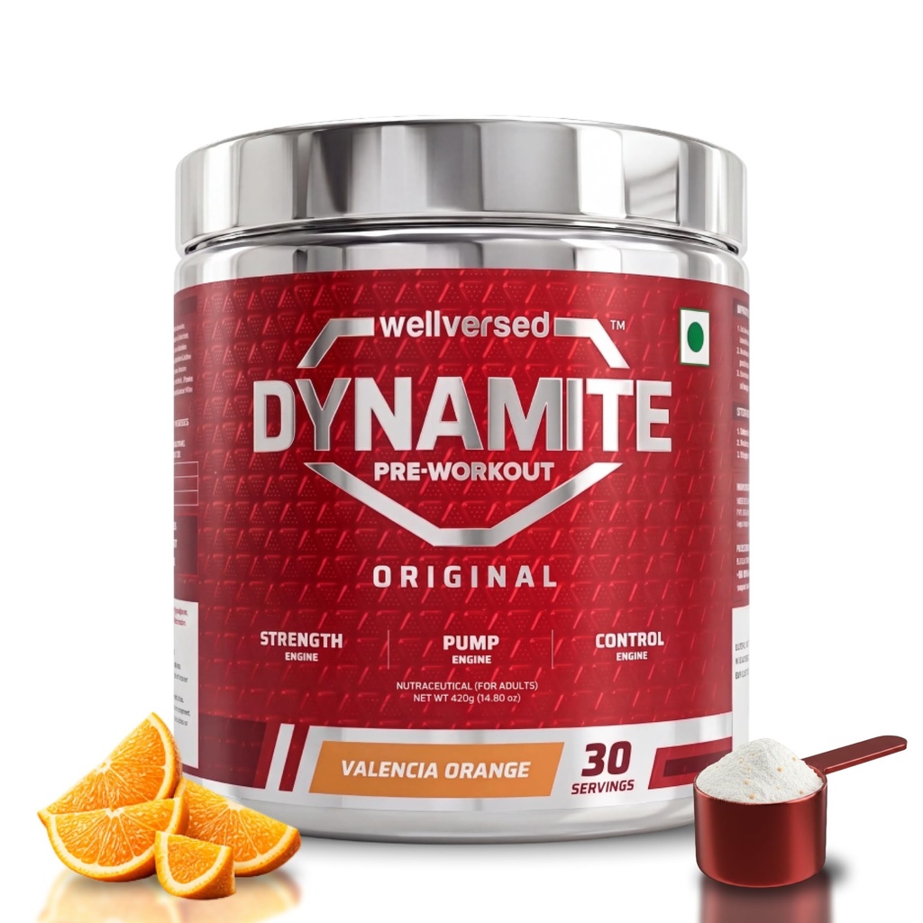 Dynamite Original Pre Workout For Men, Valencia Orange, 30 Servings