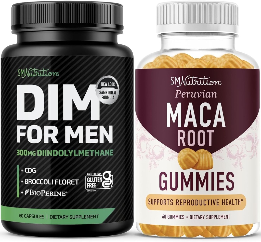 SMSNutriation Maca Toot Gootmies & 300mg DIM Supplement for Testorterone and Profile | สืบค้นข้อมูล Maga Gamies Complex (30 Commings) กับ DIM Complex for Men (60).
