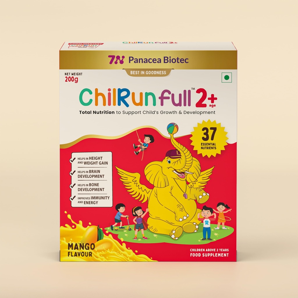 full (Mango 200-grams Carton), Scientifically Tested Total Nutrition for Children 2 Years & Above, 37 Essential Nutrients for Healthy, Energetic, and Strong