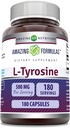 Amazing Applicas L-Tyrosin Amino Acid Dodatek 124; 500 Mg per Serving Applications 124; 180 Kapsle 124; Non-GMO Application 124; Gluten- Free Application 124; Made in USA