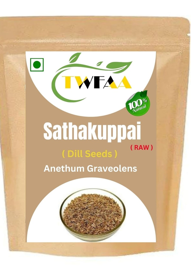 TWFAA Herbal Sathakuppai ( RAW )/ சதகுப்பை விதை / Dill सोया/ Dill Seeds / Soyo / Saluka / Shatapushpa /Anethum Graveolens/சதகுப்பை விதை /Soyo/Sadapa Vittulu/ Chathakuppa (ചതകുപ്പ)/ Sathakuppa (ശതകുപ്പ) / -(500 gm)