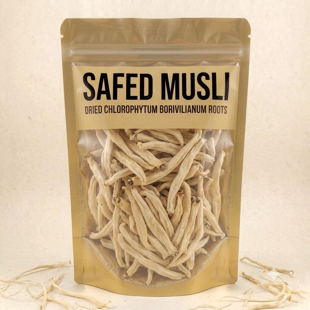 Safed Musli Raw 50gm Energy Immunity Boost Stress Supplement