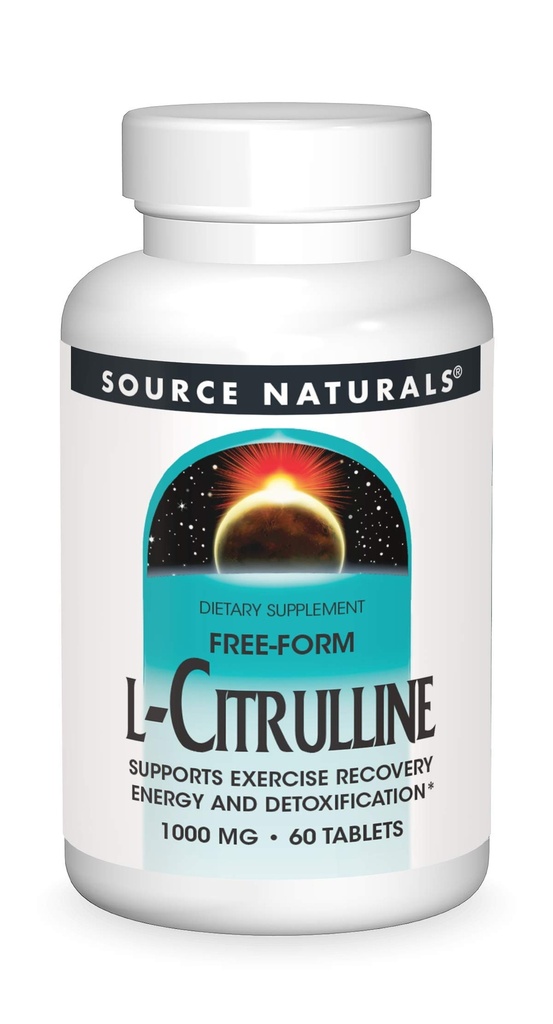 Source Naturals L-Citrulline - Supports Exercise Recovery, Energy and Detoxification*, 1,000 mg - 60 Tablets