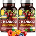 Číslo jedna Nutriční Premium D Mannose dodatek pro ženy a muže [Max síla, 1350MG] Přírodní D- Mannose s brusinkou, Hibišek a Pampeliška pro močové trakt zdraví, 240 Počet