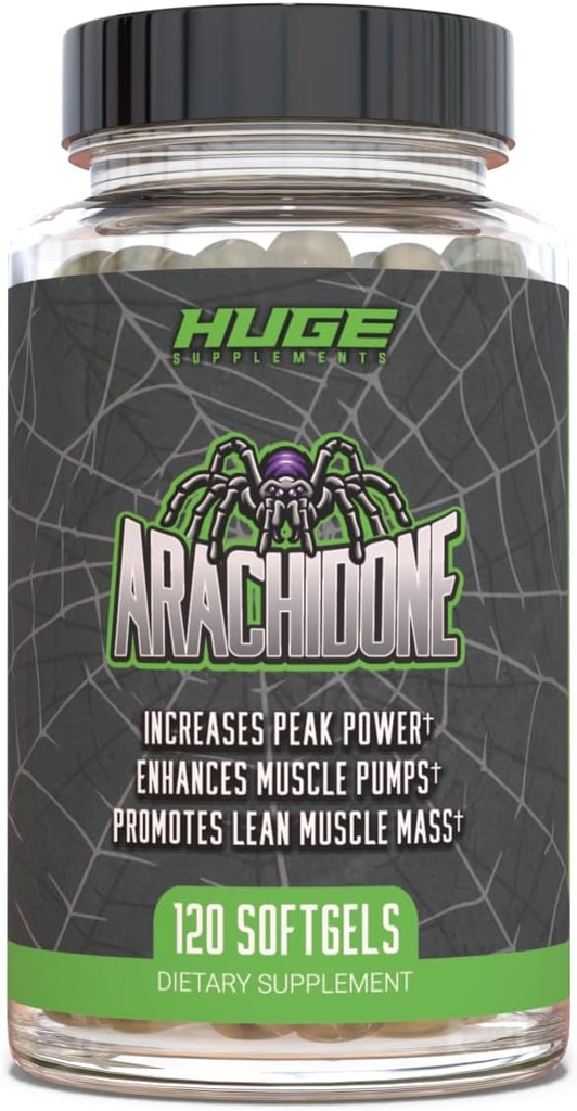 Huge supplements Arachidone, Arachidonic Acid supplement, Promotes Lean Mass " Increasing Strength, Highest Dosed with 1000mg Per Serving, 120 Softgels