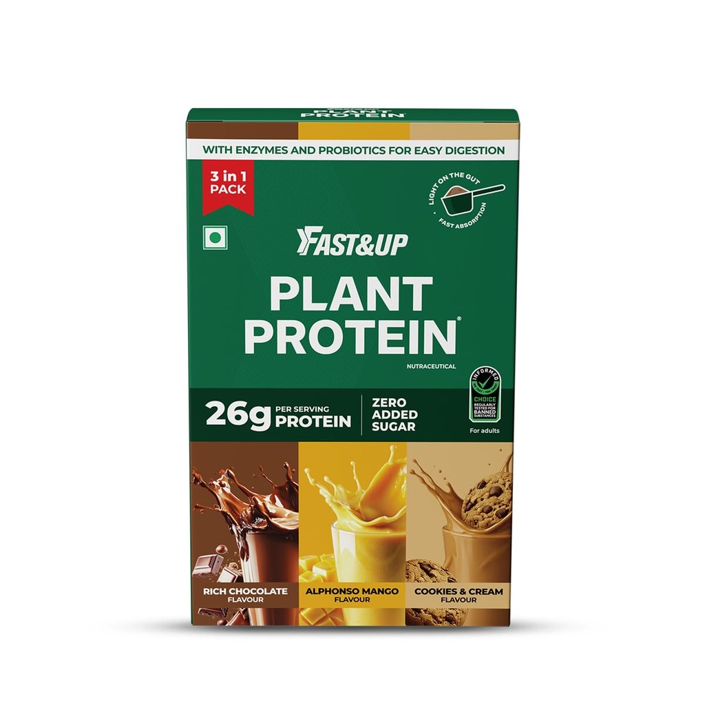Fast&Up Plant Protein Assorted Pack of 3 Servings