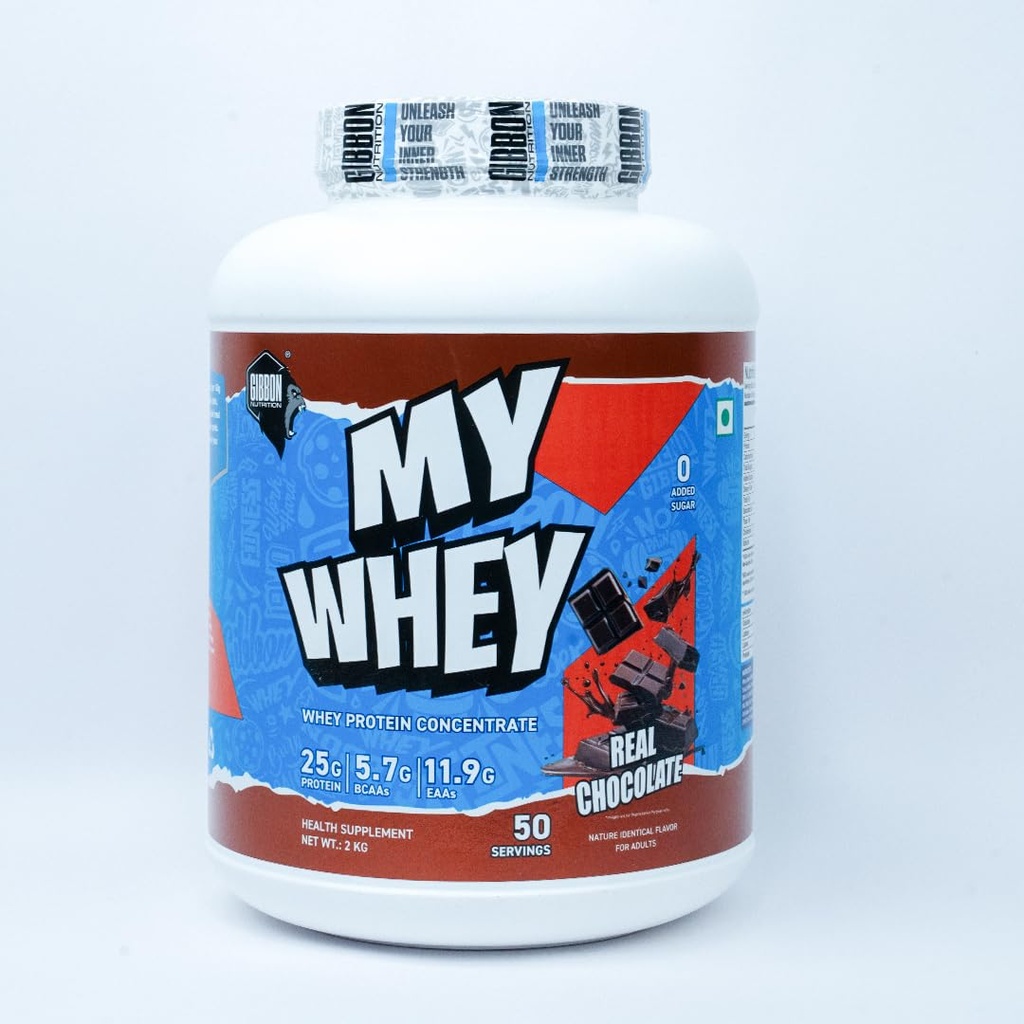 GIBBON My Whey Protein Powder High-Protein, Fat-Burning Whey Isolate for Lean Muscle | Protein Isolate with Fat-Burning Blend for Lean Muscle & Metabolism Boost | 2kg | 54 Servings (2 Kg, Swiss Chocolate)